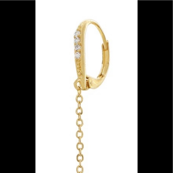 Clover 14K Goldplated, Mother-Of-Pearl, & Cubic Zirconia Drop Earrings- NWT - Picture 2 of 5